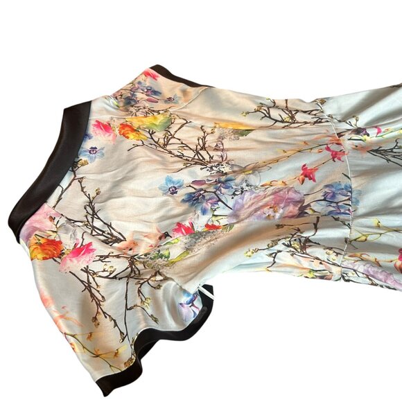 Hearts & Roses Floral Pinup Rockabilly Kimono Style Dress 4 - Picture 3 of 8